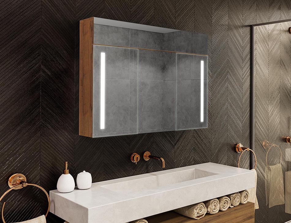 Kylpyhuoneen peilikaappi LED