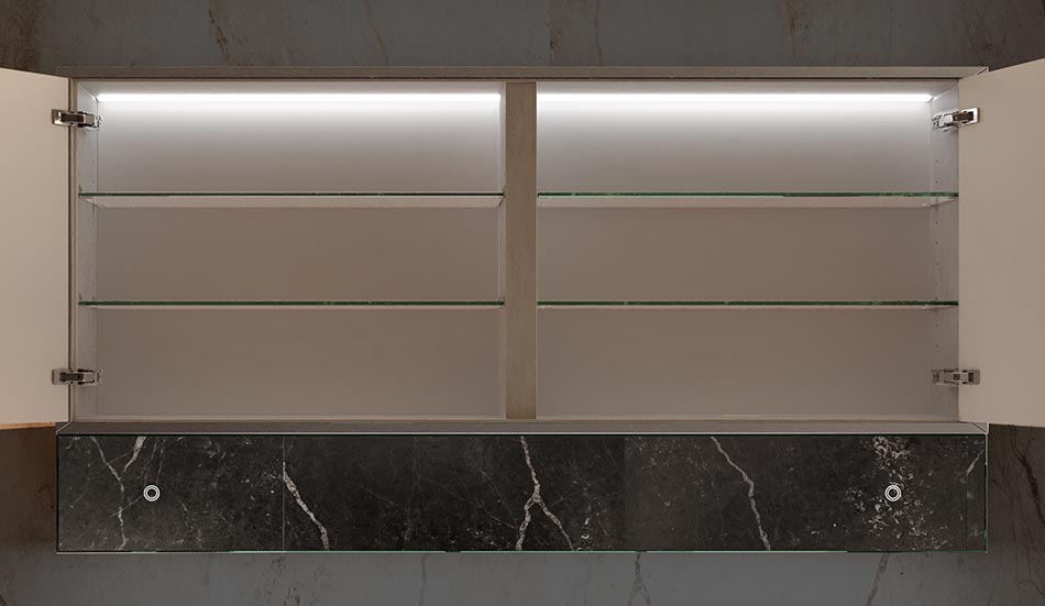 Lily LED-kaappi älykkäällä peilillä ja Bluetooth-toiminnolla | ARTFORMA