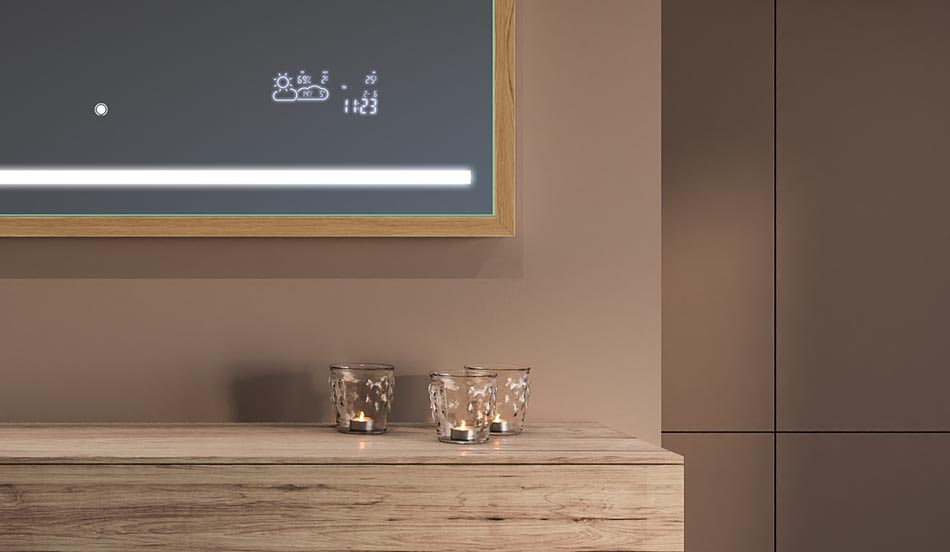 Mustakehyksinen loft-peili moderniin ja minimalistiseen kylpyhuoneeseen | ARTFORMA