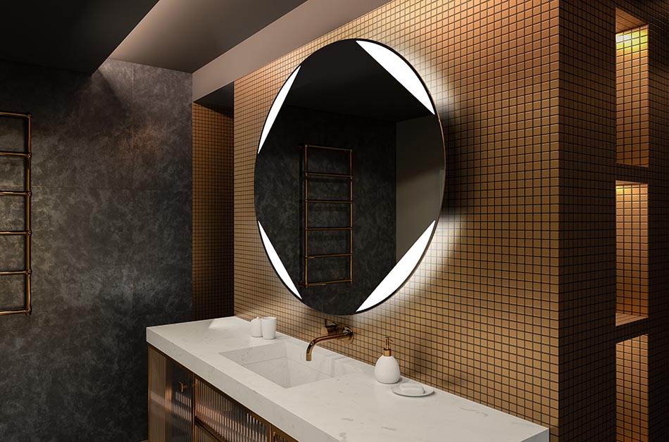 LED-pyöreä peili taustavalolla ihanteellinen tunnelmallisiin sisätiloihin | ARTFORMA