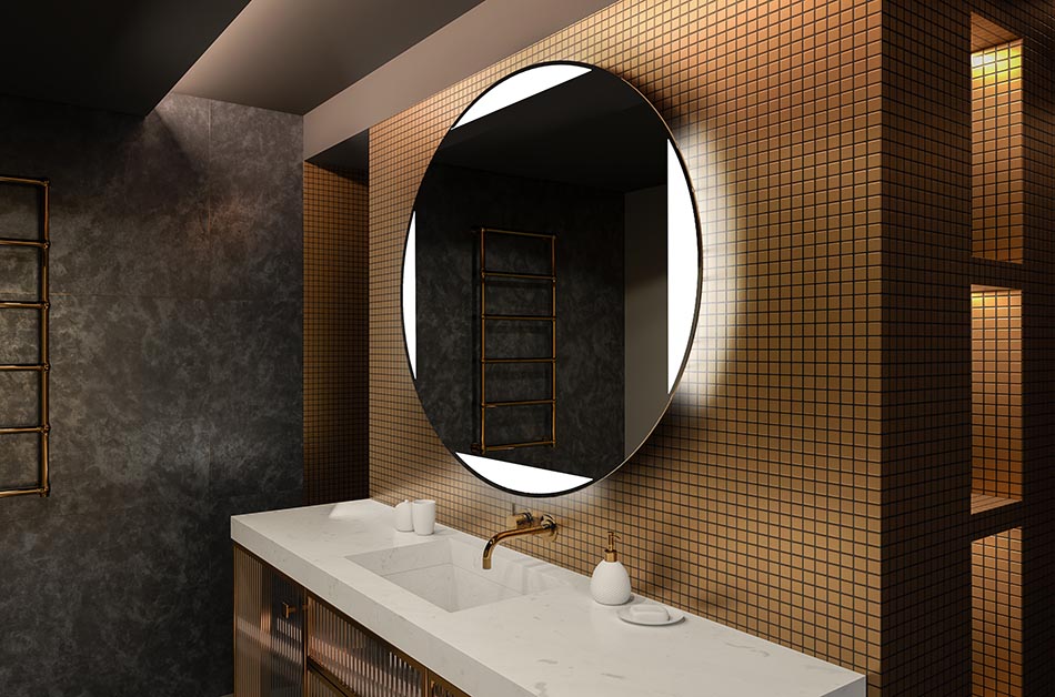 LED-pyöreä peili taustavalolla ihanteellinen tunnelmallisiin sisätiloihin | ARTFORMA