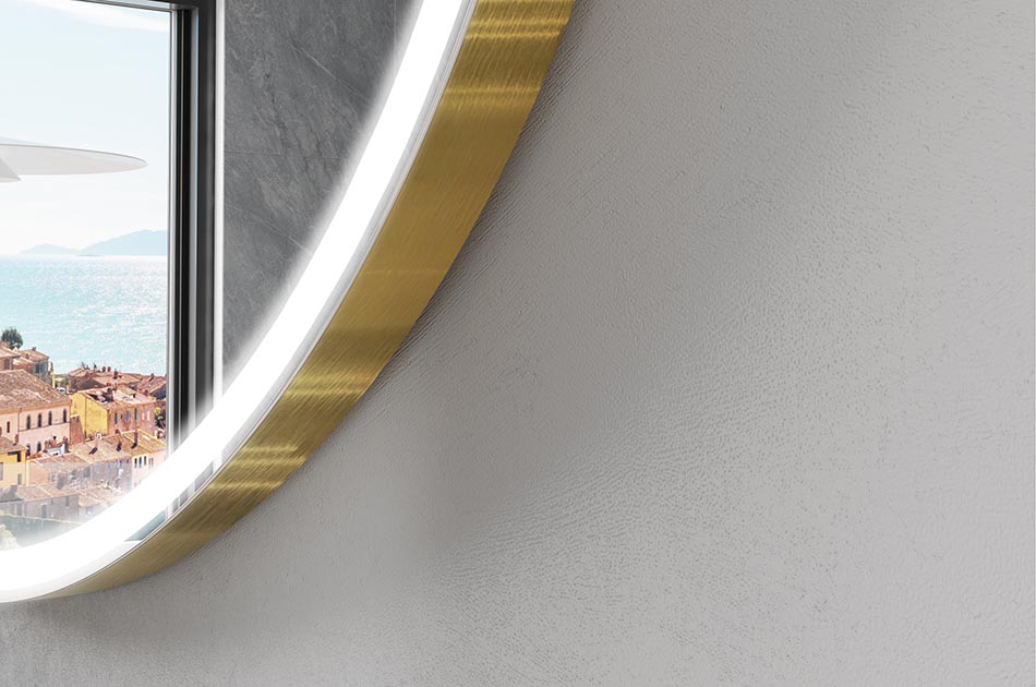 Älykäs epäsäännöllisen muotoinen peili sopii moderniin kylpyhuoneeseen | ARTFORMA