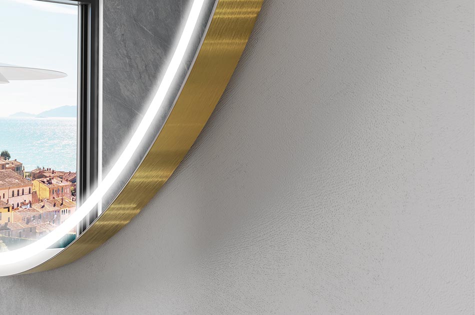 Älykäs epäsäännöllisen muotoinen peili sopii moderniin kylpyhuoneeseen | ARTFORMA