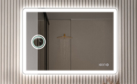 Pyöristetyt klassiset peilit valaistuksella