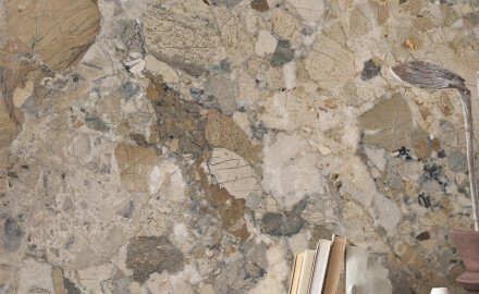 Suurikokoinen 120x280-kokoinen marmorikuvioinen, beige-harmaa, kiiltävä A4H1111 Calda Ambrozia -kivi
