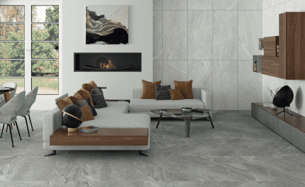Lasitettu lattialaatta 60x120 cm, vaaleanharmaa, matta, rektifioitu, A4H125 Materia Pearl