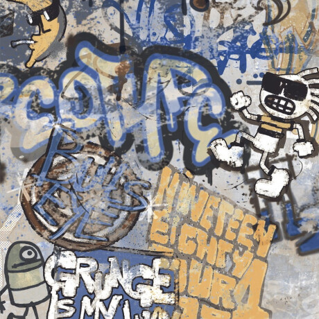 Lasitettu lattialaatta 120x280 cm, harmaa mattapintainen, rektifioitu A4H248 City Graffiti Grey #1
