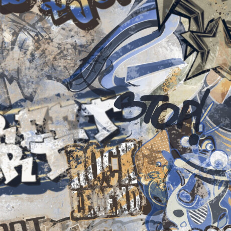 Lasitettu lattialaatta 120x280 cm, harmaa mattapintainen, rektifioitu A4H248 City Graffiti Grey #6