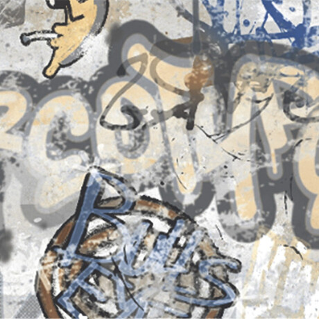 Lasitettu lattialaatta 120x280 cm, harmaa mattapintainen, rektifioitu A4H248 City Graffiti Grey #7