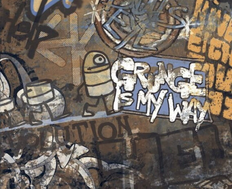 Lasitettu lattialaatta, suurikokoinen 120x280 cm, mattapintainen, rektifioitu A4H262 City Graffiti Multicolor