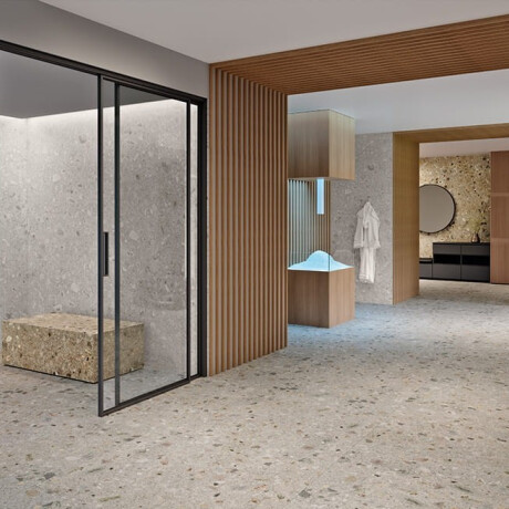 Lasitettu lattialaatta 120x120 cm, beige, mattapintainen terrazzo, rektifioitu, A4H407 Ceppo Di Gre Warm #5
