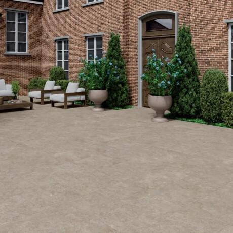 Lattialaatta 100x100, poikittain leikattu matta travertiini, harmaabeige taupe A4H499 Chrono Stone #3