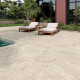 Juovallinen kivilattialaatta 100x100, mattapintainen, harmaabeige taupe A4H508 Volterra Bone #2