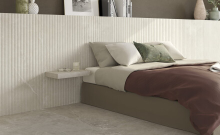 Uurretut lattialaatat 60x120, vaaleanharmaa, matta, A4H510 Rigat-One Ermetica Bianco