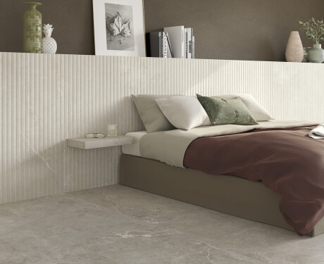 Uurretut lattialaatat 60x120, vaaleanharmaa, matta, A4H510 Rigat-One Ermetica Bianco