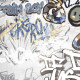 Lasitettu lattialaatta 120x280 cm, harmaa mattapintainen, rektifioitu A4H640 City Graffiti White #3