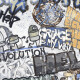 Lasitettu lattialaatta 120x280 cm, harmaa mattapintainen, rektifioitu A4H640 City Graffiti White #4