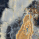 Suurikokoinen 120x280-kokoinen gres-laatta, syvän sininen marmori, juovilla, kiiltävä, A4H674 Eterno Blu #1