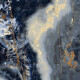 Suurikokoinen 120x280-kokoinen gres-laatta, syvän sininen marmori, juovilla, kiiltävä, A4H674 Eterno Blu #3