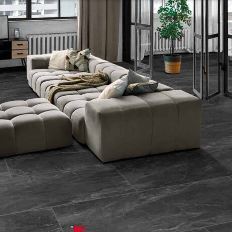 Lasitettu lattialaatta 60x120 cm, musta matta, rektifioitu A4H85 Iroc Black #18