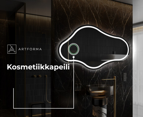 Epäsäännöllisen muotoinen LED-kylpyhuonepeili C223 #4