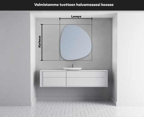 Epäsäännöllisen muotoinen LED-kylpyhuonepeili EG221 #4