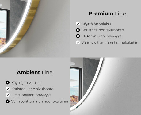 Epäsäännöllisen muotoinen LED-kylpyhuonepeili EG222 #2