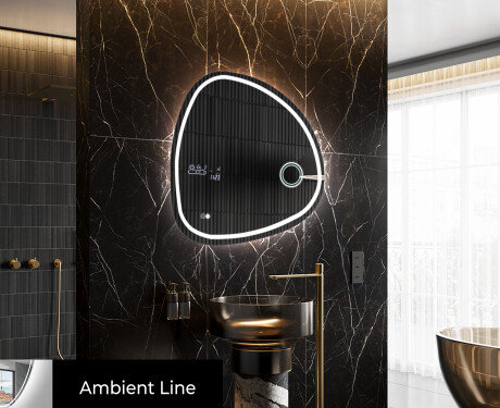 Epäsäännöllisen muotoinen LED-kylpyhuonepeili EG223