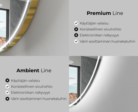 Epäsäännöllisen muotoinen LED-kylpyhuonepeili EG223 #2