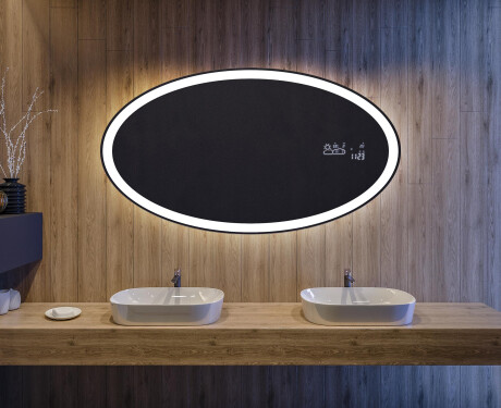 Vaakasuora LED-valaistus Custom Mirror Kylpyhuoneen valaistus L74 #3