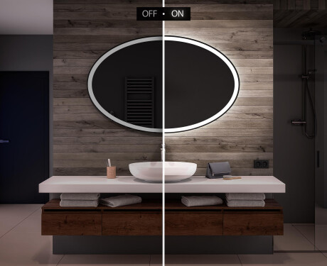 Vaakasuora LED-valaistus Custom Mirror Kylpyhuoneen valaistus L74 #5