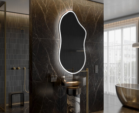 Epäsäännöllisen muotoinen LED-kylpyhuonepeili F222 #3