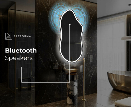 Epäsäännöllisen muotoinen LED-kylpyhuonepeili F222 #5