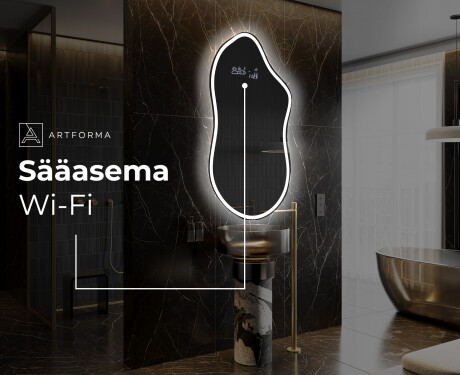 Epäsäännöllisen muotoinen LED-kylpyhuonepeili F222 #6