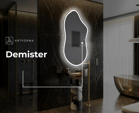 Epäsäännöllisen muotoinen LED-kylpyhuonepeili F222 #8