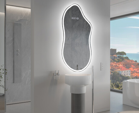 Epäsäännöllisen muotoinen LED-kylpyhuonepeili F222 #9