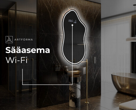 Epäsäännöllisen muotoinen LED-kylpyhuonepeili F223 #6