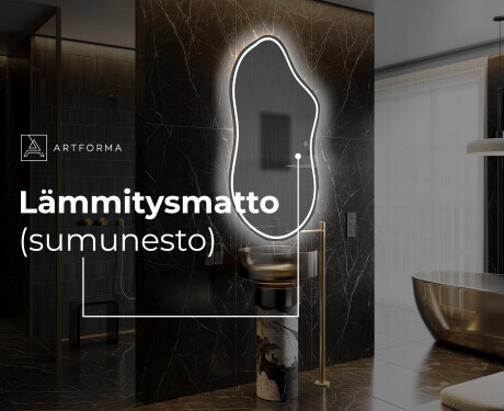 Epäsäännöllisen muotoinen LED-kylpyhuonepeili F223 #8