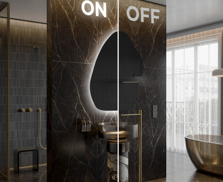 Epäsäännöllisen muotoinen LED-kylpyhuonepeili G221 #3