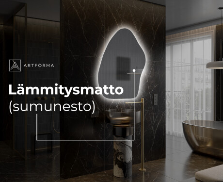 Epäsäännöllisen muotoinen LED-kylpyhuonepeili G221 #8