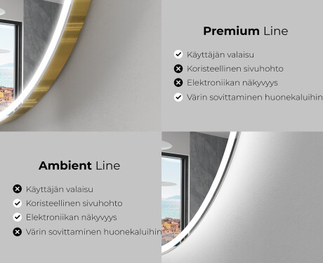Epäsäännöllisen muotoinen LED-kylpyhuonepeili G222 #2