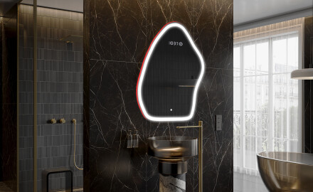 Epäsäännöllisen muotoinen LED-kylpyhuonepeili G222