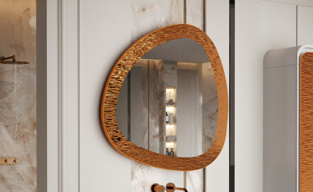 Epäsäännöllinen peili modernilla metallikehyksellä L290