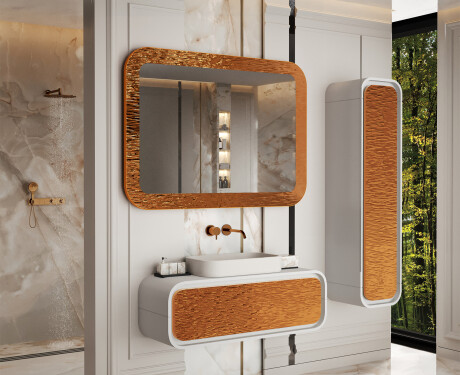 Pyöristetty peili metallikehyksellä L287