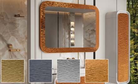 Pyöristetty peili metallikehyksellä L287