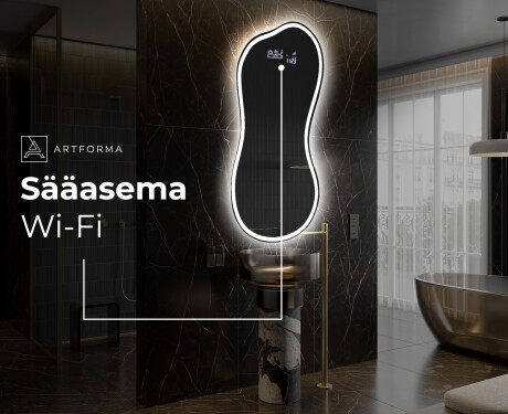 Epäsäännöllisen muotoinen LED-kylpyhuonepeili K222 #6