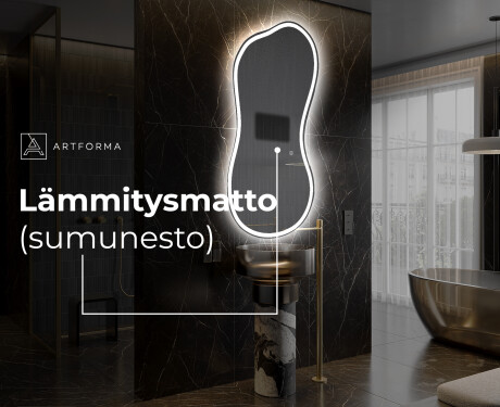 Epäsäännöllisen muotoinen LED-kylpyhuonepeili K222 #8