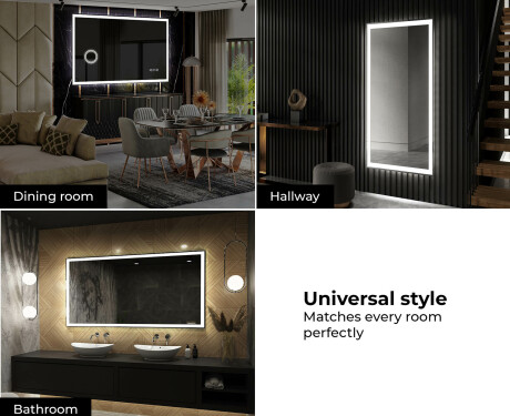 Kylpyhuoneen Peili Led-valoilla L01 #10