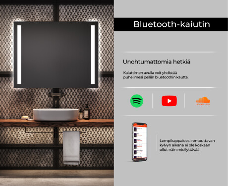 Kylpyhuoneen Peili Led-valoilla L02 #6