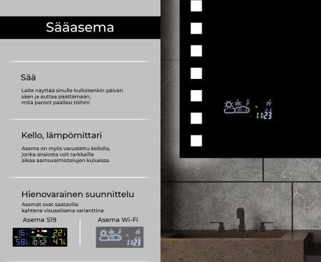 Kylpyhuoneen Peili Led-valoilla L03 #5
